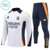 Real Madrid Trainings Sweatshirt Quarter-zip 2024-25 Witte - Kids